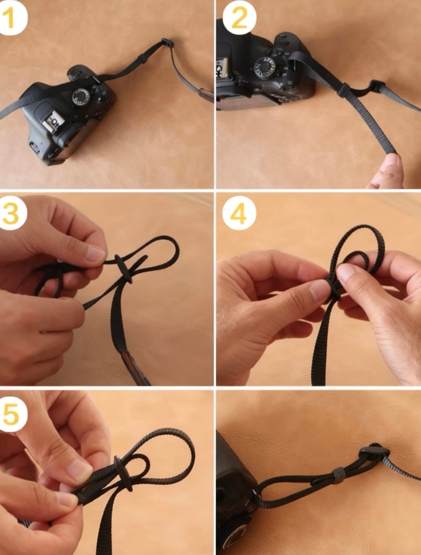 TwinkleBling Leather Camera Strap: Padded DSLR Neck Strap( Canon/Nikon/Fuji)