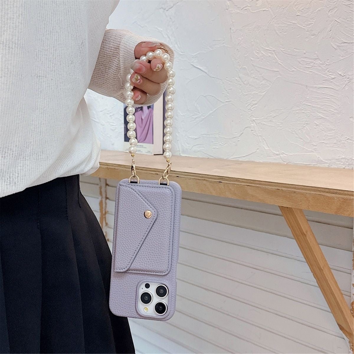 iPhone 17/16/15 Leather Phone Case Wallet, Multi-Slots Card Holder Pouch, Card Slots