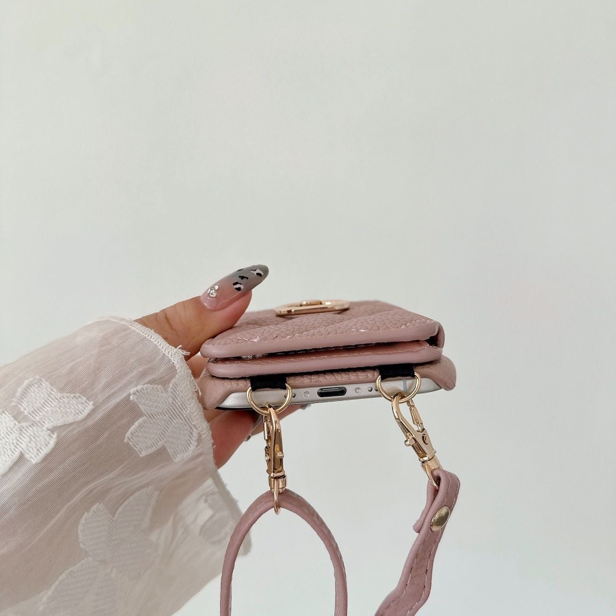 iPhone 17/16/15 Pro Max Leather Phone Case Wallet with Lanyard, Multi-Card Slots,High Quality Leather