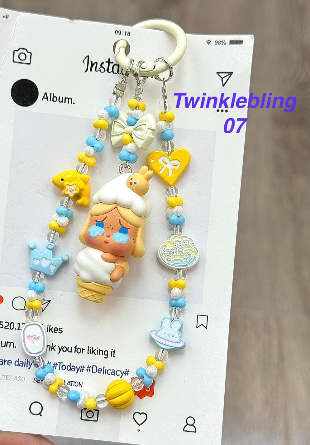 (POP Charm) Handmade DIY Pop Phone Charm - Crybaby Labubu Phone Charm Molly Skullpanda Sweetbean Phone Charm