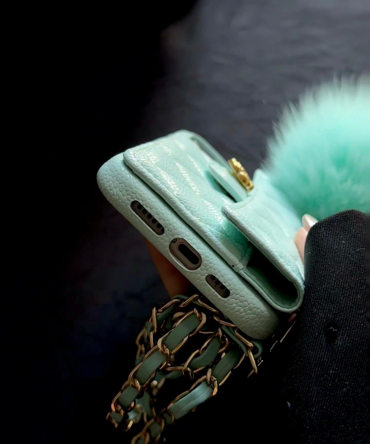 iPhone 17/16/15/14/13 Camellia Pattern Leather Case Wallet& Card Holder,Case+Detachable Lanyard