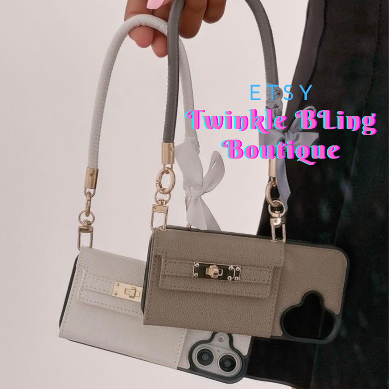 Luxury iPhone 17/16/15/14 Card Pouch Phone Case Wallet, Multi Card Slots, Handmade Phone Wallet With Lanyard & Mirror