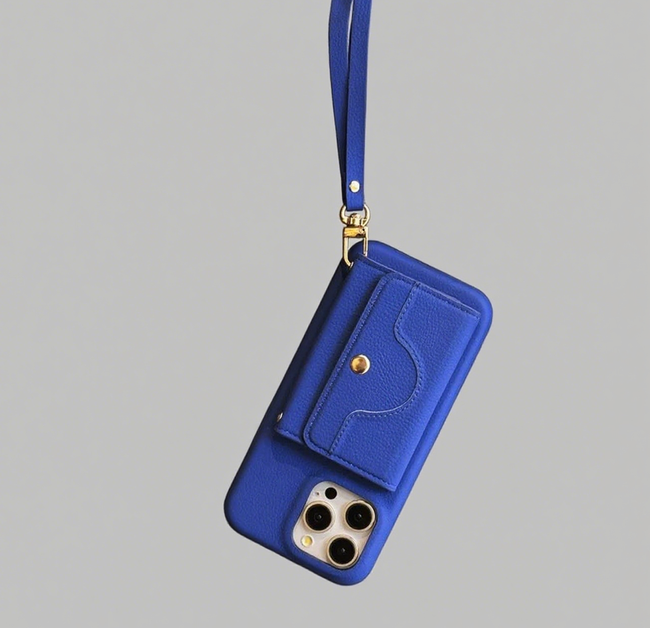 Luxury iPhone Case Wallet for iPhone 17 16 15 14 13 12 Pro Max With Credit Cards Pouch, Compact Mirror & Lanyard, Fall Winter Accessory