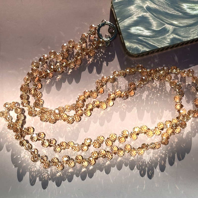 Sparkling Crystal Water Drop Phone Lanyard | 47.2in Crossbody Charm, Phone Strap,blue Ocean Color, Fashion Bag/phone Accessory, Bag Charm