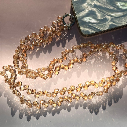 Sparkling Crystal Water Drop Phone Lanyard | 47.2in Crossbody Charm, Phone Strap,blue Ocean Color, Fashion Bag/phone Accessory, Bag Charm