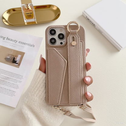 iPhone 17/16/15  Leather Phone Case Wallet, Multi-Slots Card Holder Pouch, Card Slots