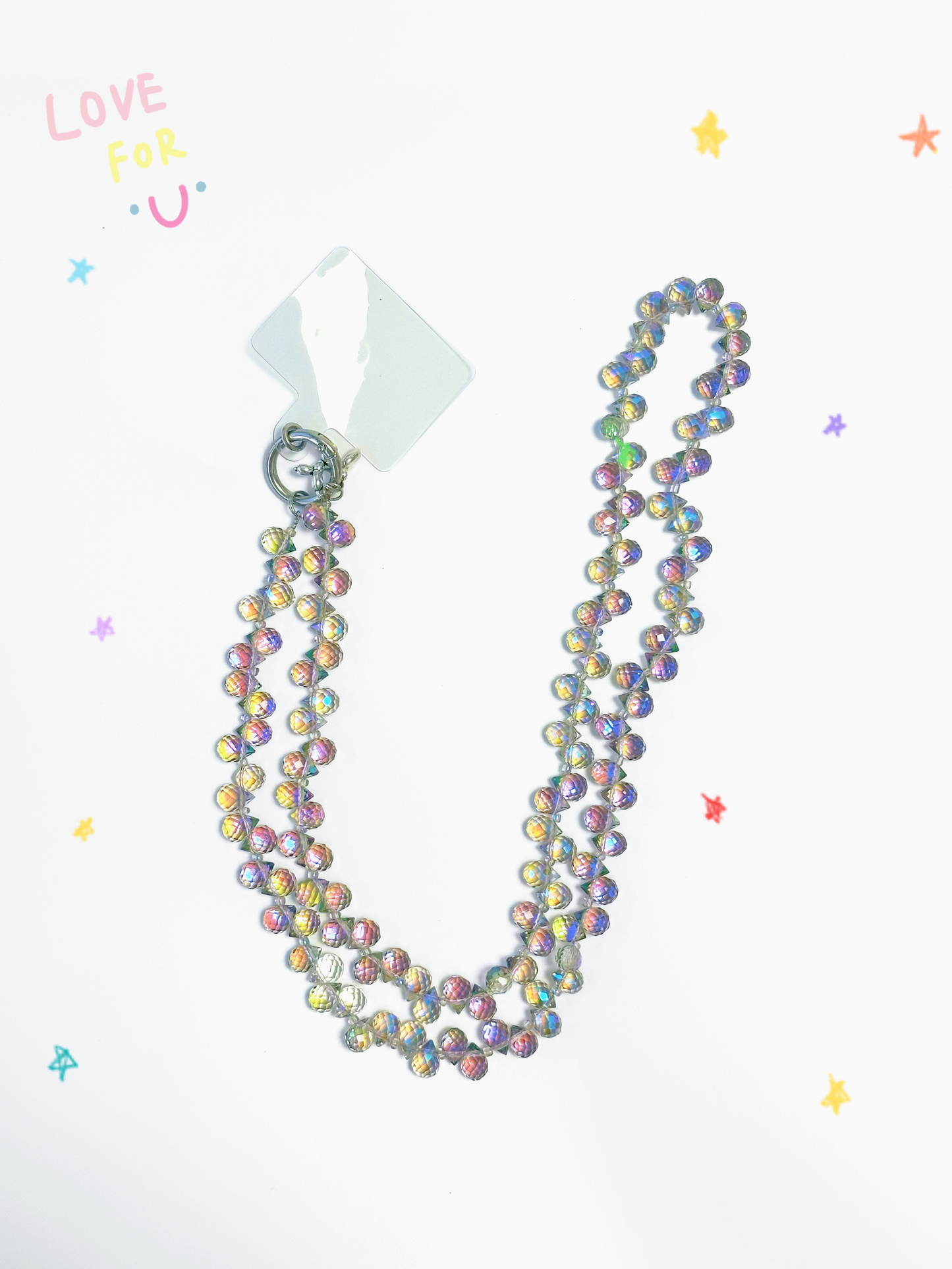 Sparkling Crystal Water Drop Phone Lanyard | 47.2in Crossbody Charm, Phone Strap,blue Ocean Color, Fashion Bag/phone Accessory, Bag Charm