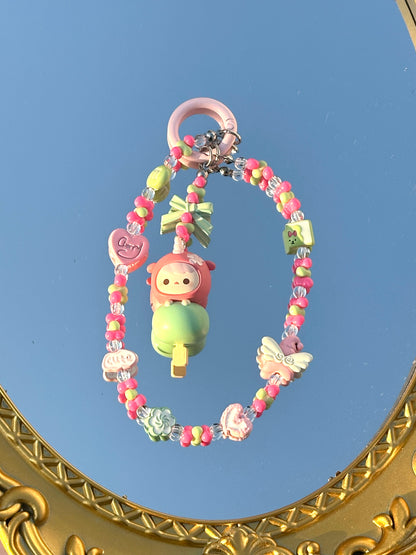 (Pop Charm 2)Handmade DIY Pop Phone Charm - Labubu Phone Charm Molly Skullpanda Sweetbean Phone Charm