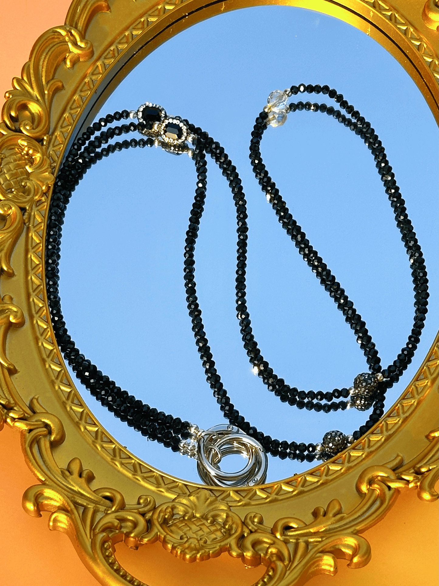 Boho Crystal Beaded Phone Lanyard Crossbody, Travel-friendly Anti-loss, Pearl Accent Handmade Lanyard for Daily Use, Beach Vacation, 47.2in