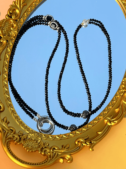 Boho Crystal Beaded Phone Lanyard Crossbody, Travel-friendly Anti-loss, Pearl Accent Handmade Lanyard for Daily Use, Beach Vacation, 47.2in