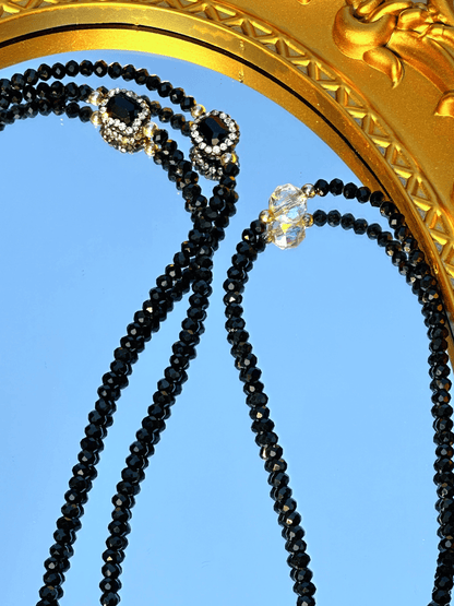 Boho Crystal Beaded Phone Lanyard Crossbody, Travel-friendly Anti-loss, Pearl Accent Handmade Lanyard for Daily Use, Beach Vacation, 47.2in