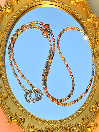 Boho Crystal Beaded Phone Lanyard Crossbody, Travel-friendly Anti-loss, Pearl Accent Handmade Lanyard for Daily Use, Beach Vacation, 47.2in