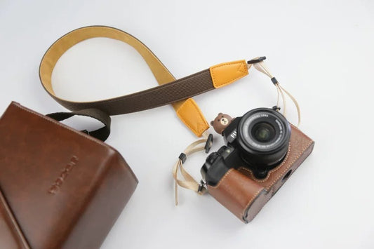 TwinkleBling Leather Camera Strap: Padded DSLR Neck Strap( Canon/Nikon/Fuji)
