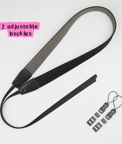 TwinkleBling Leather Camera Strap: Padded DSLR Neck Strap( Canon/Nikon/Fuji)
