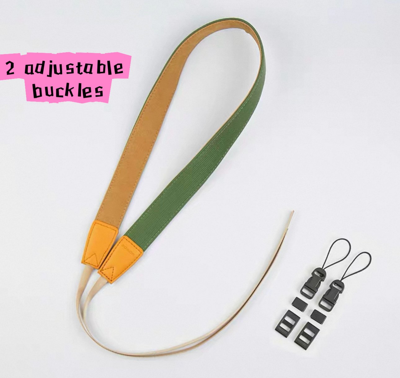 TwinkleBling Leather Camera Strap: Padded DSLR Neck Strap( Canon/Nikon/Fuji)