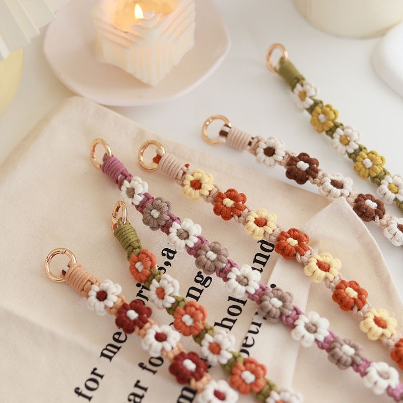 Handmade Sunflower Cell Phone Lanyard Embroidery: Stylish Cell Phone  & ID Badge Accessory for Daily Use