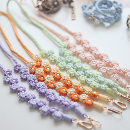 Handmade Sunflower Cell Phone Lanyard Embroidery: Stylish Cell Phone  & ID Badge Accessory for Daily Use