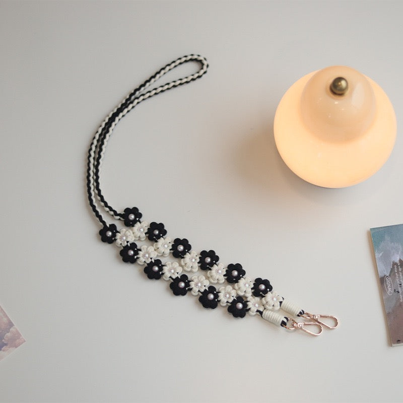 Handmade Sunflower Cell Phone Lanyard Embroidery: Stylish Cell Phone  & ID Badge Accessory for Daily Use