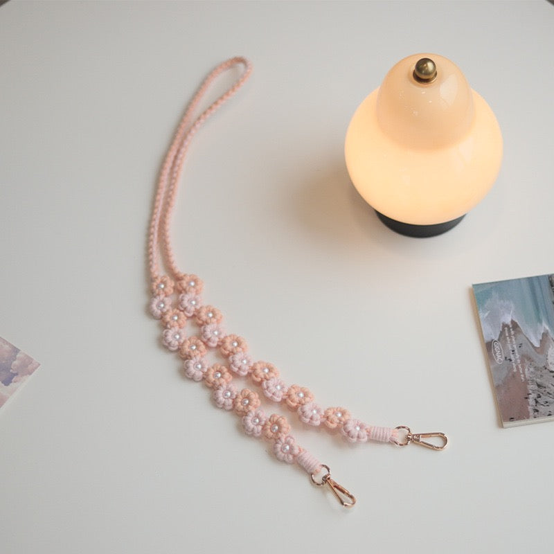 Handmade Sunflower Cell Phone Lanyard Embroidery: Stylish Cell Phone  & ID Badge Accessory for Daily Use