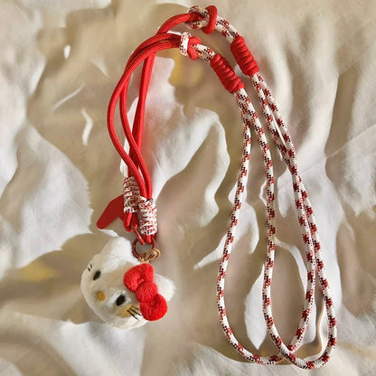 Handmade Hellokitty Cell Phone Lanyard : Stylish Cell Phone  & ID Badge Accessory for Daily Use