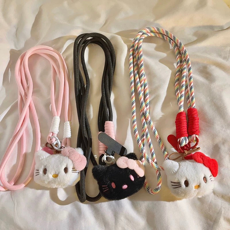 Handmade Hellokitty Cell Phone Lanyard : Stylish Cell Phone  & ID Badge Accessory for Daily Use