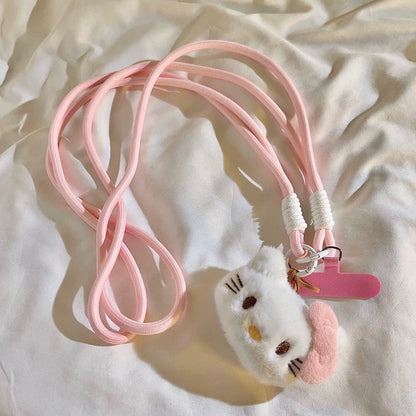 Handmade Hellokitty Cell Phone Lanyard : Stylish Cell Phone  & ID Badge Accessory for Daily Use