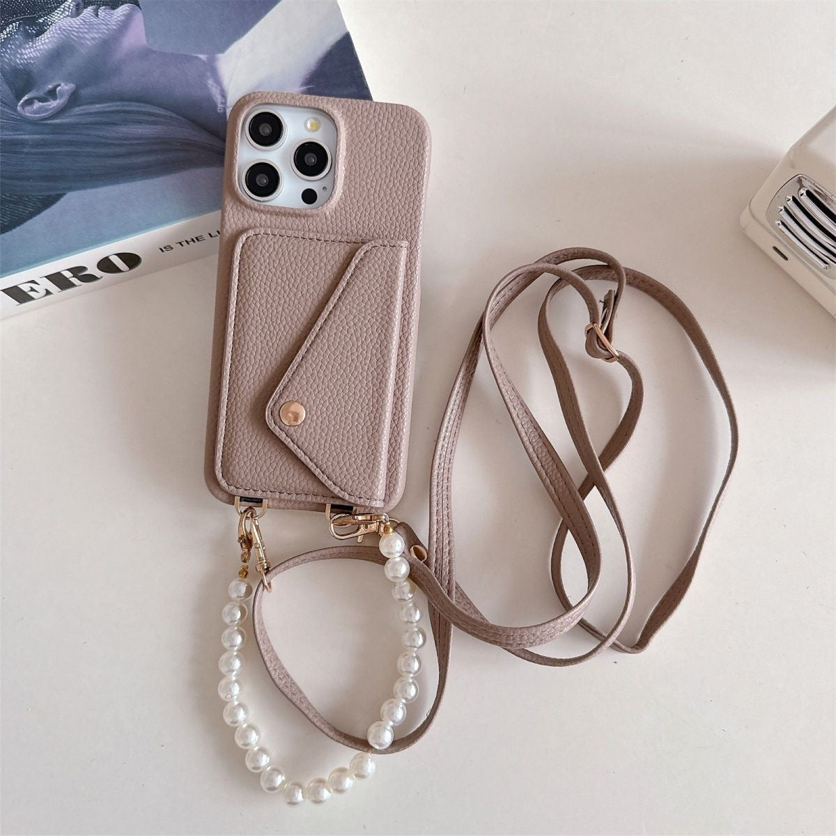 iPhone 17/16/15  Leather Phone Case Wallet, Multi-Slots Card Holder Pouch, Card Slots