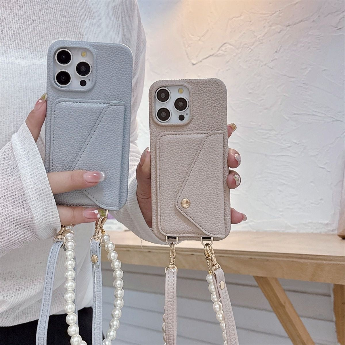 iPhone 17/16/15  Leather Phone Case Wallet, Multi-Slots Card Holder Pouch, Card Slots