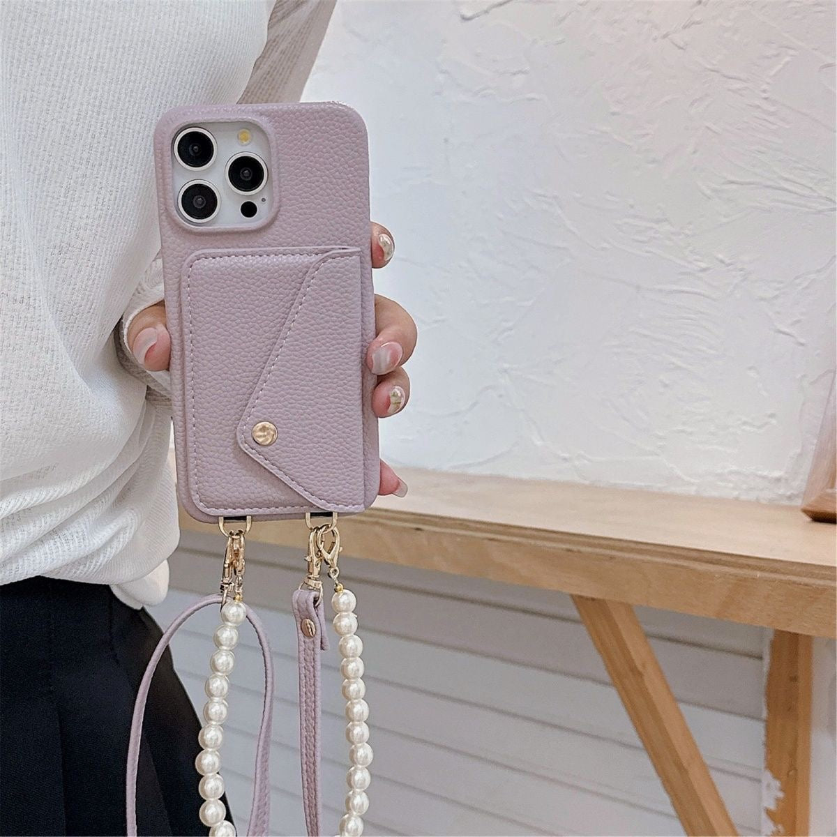 iPhone 17/16/15  Leather Phone Case Wallet, Multi-Slots Card Holder Pouch, Card Slots