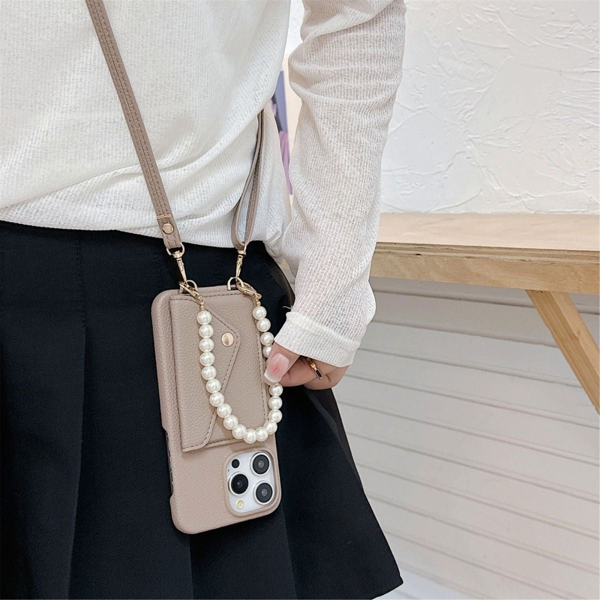 iPhone 17/16/15  Leather Phone Case Wallet, Multi-Slots Card Holder Pouch, Card Slots