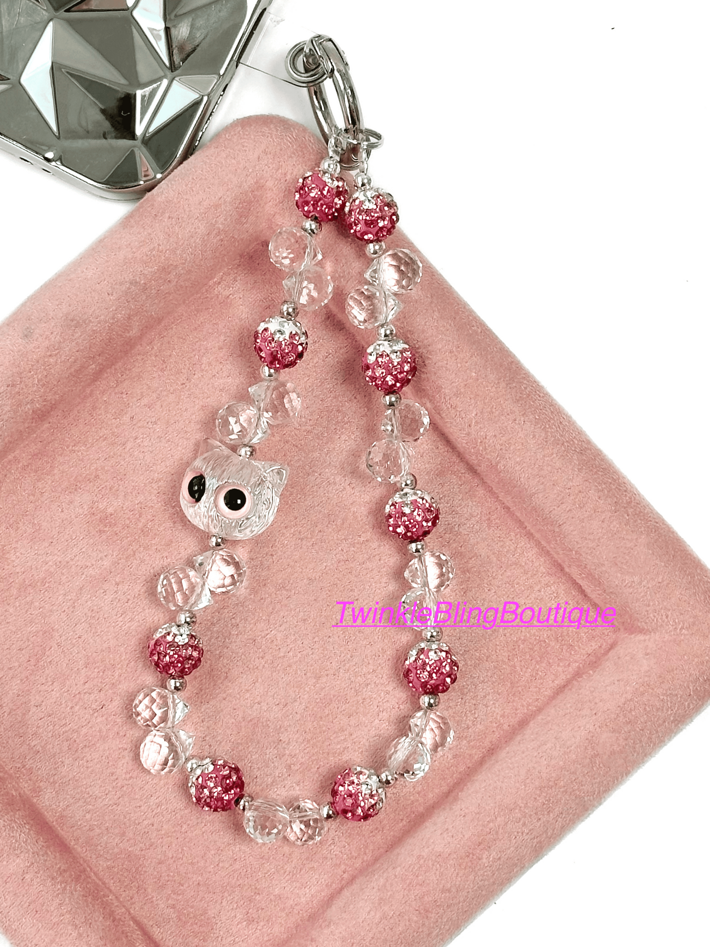 Handmade Rainbow Macaron Crystal Bead Phone Charm, Bag Charm, Vibrant Beaded Phone Strap, Wristlet Crystal, Cute Travel Gift for Friends