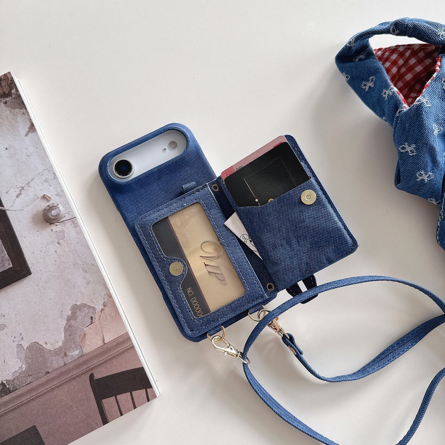 Canvas iPhone 17/16/15 Pro Max Leather Phone Case Wallet with Lanyard, Multi-Card Slots,High Quality Leather
