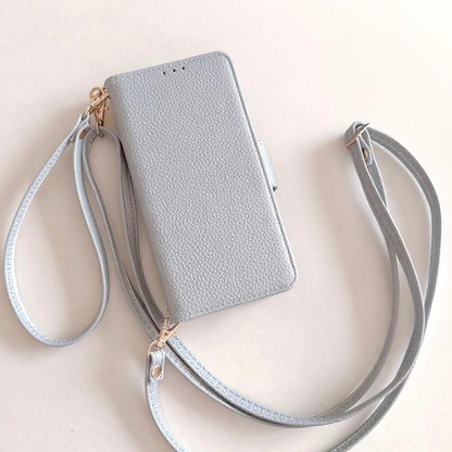 iPhone 17/16/15  Leather Phone Case Wallet with Wristlet, Multi-Slots Card Holder Pouch, Card Slots