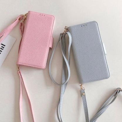 iPhone 17/16/15  Leather Phone Case Wallet with Wristlet, Multi-Slots Card Holder Pouch, Card Slots