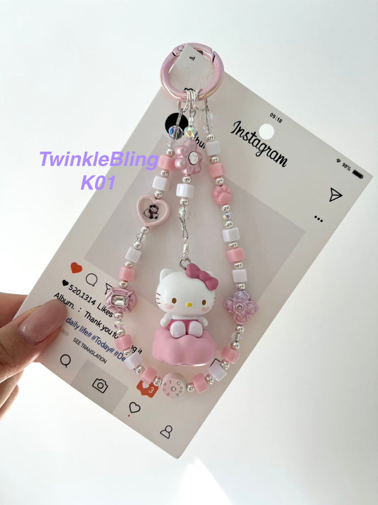 (Magic Kitty+Kuku) Handmade Charm- Hello Kitty Charm Sanrio Kuromi