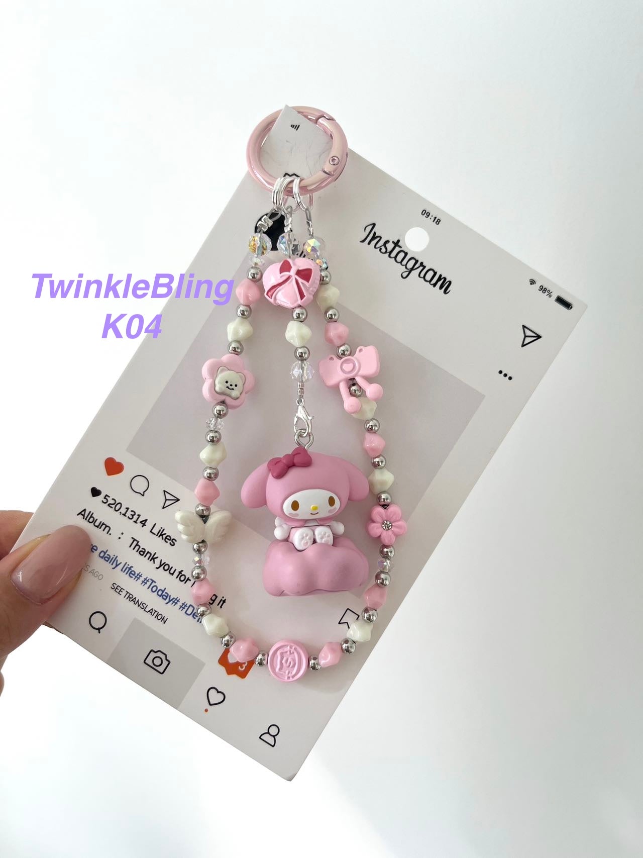 (Magic Kitty+Kuku) Handmade Charm- Hello Kitty Charm Sanrio Kuromi