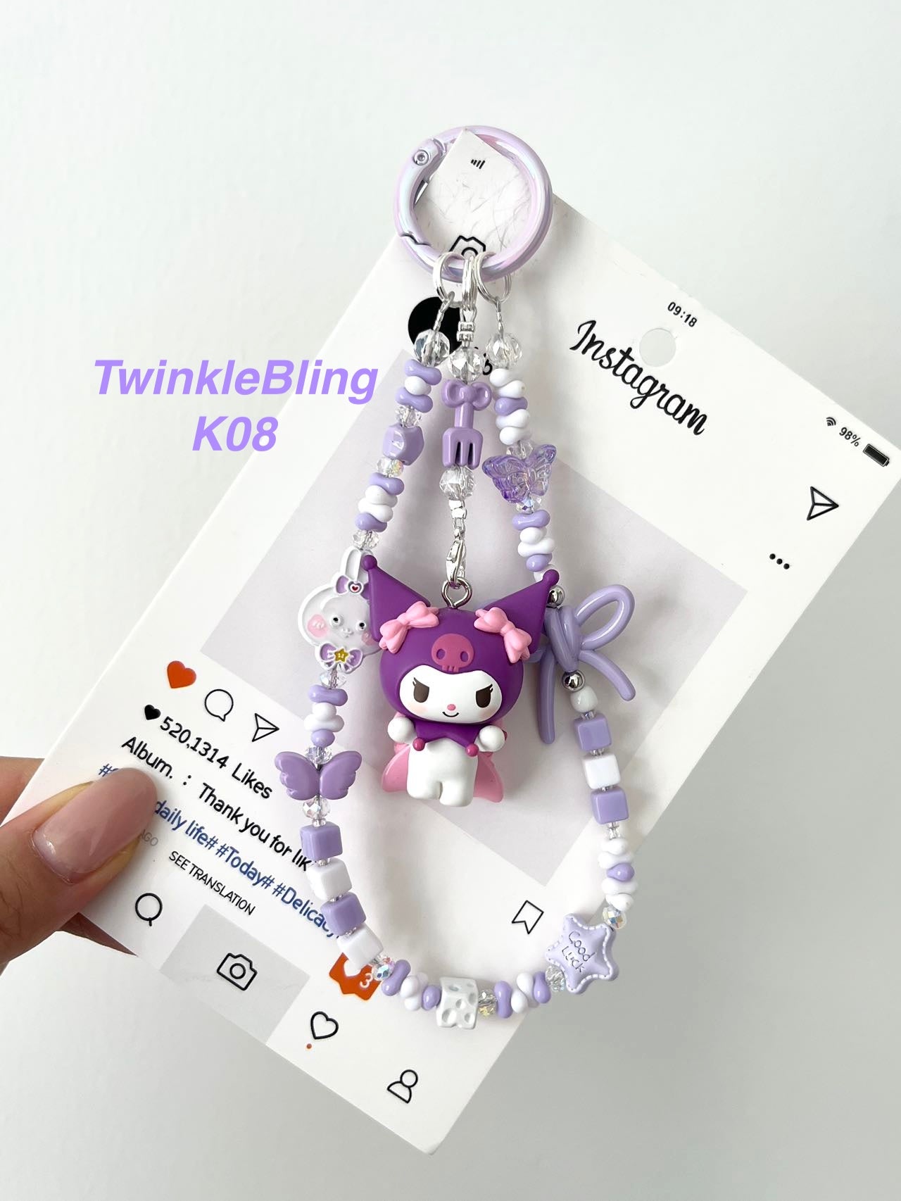 (Magic Kitty+Kuku) Handmade Charm- Hello Kitty Charm Sanrio Kuromi