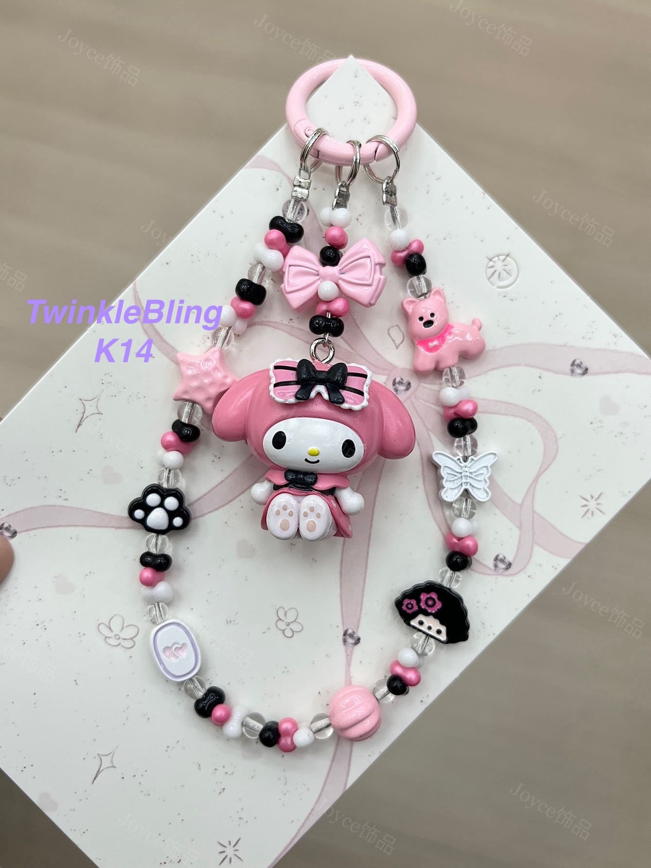 (Magic Kitty+Kuku) Handmade Charm- Hello Kitty Charm Sanrio Kuromi