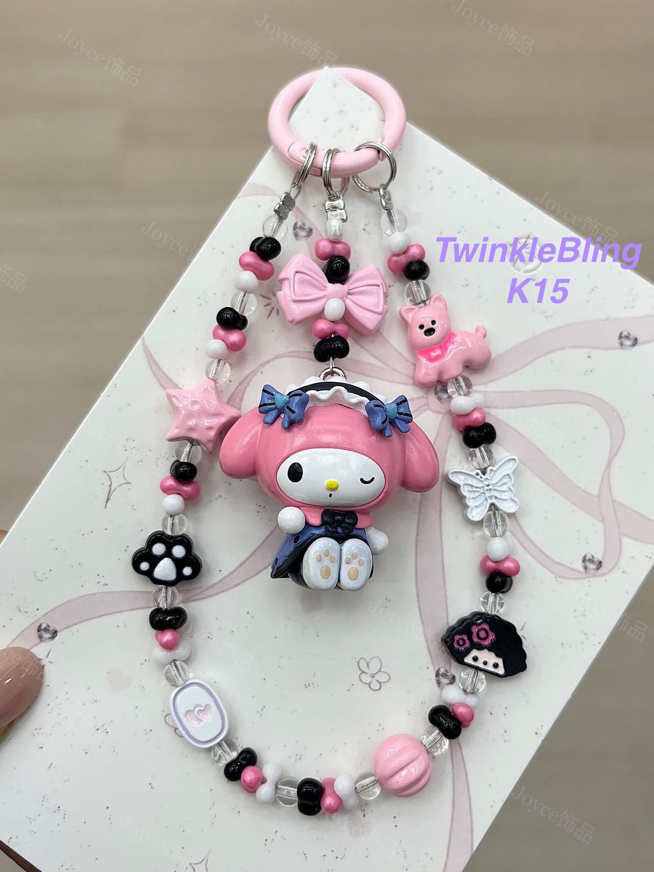 (Magic Kitty+Kuku) Handmade Charm- Hello Kitty Charm Sanrio Kuromi