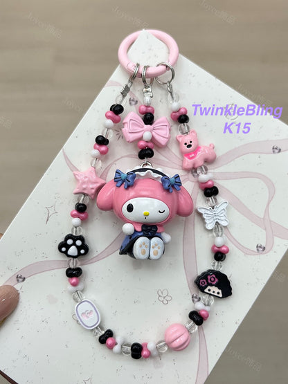(Magic Kitty+Kuku) Handmade Charm- Hello Kitty Charm Sanrio Kuromi