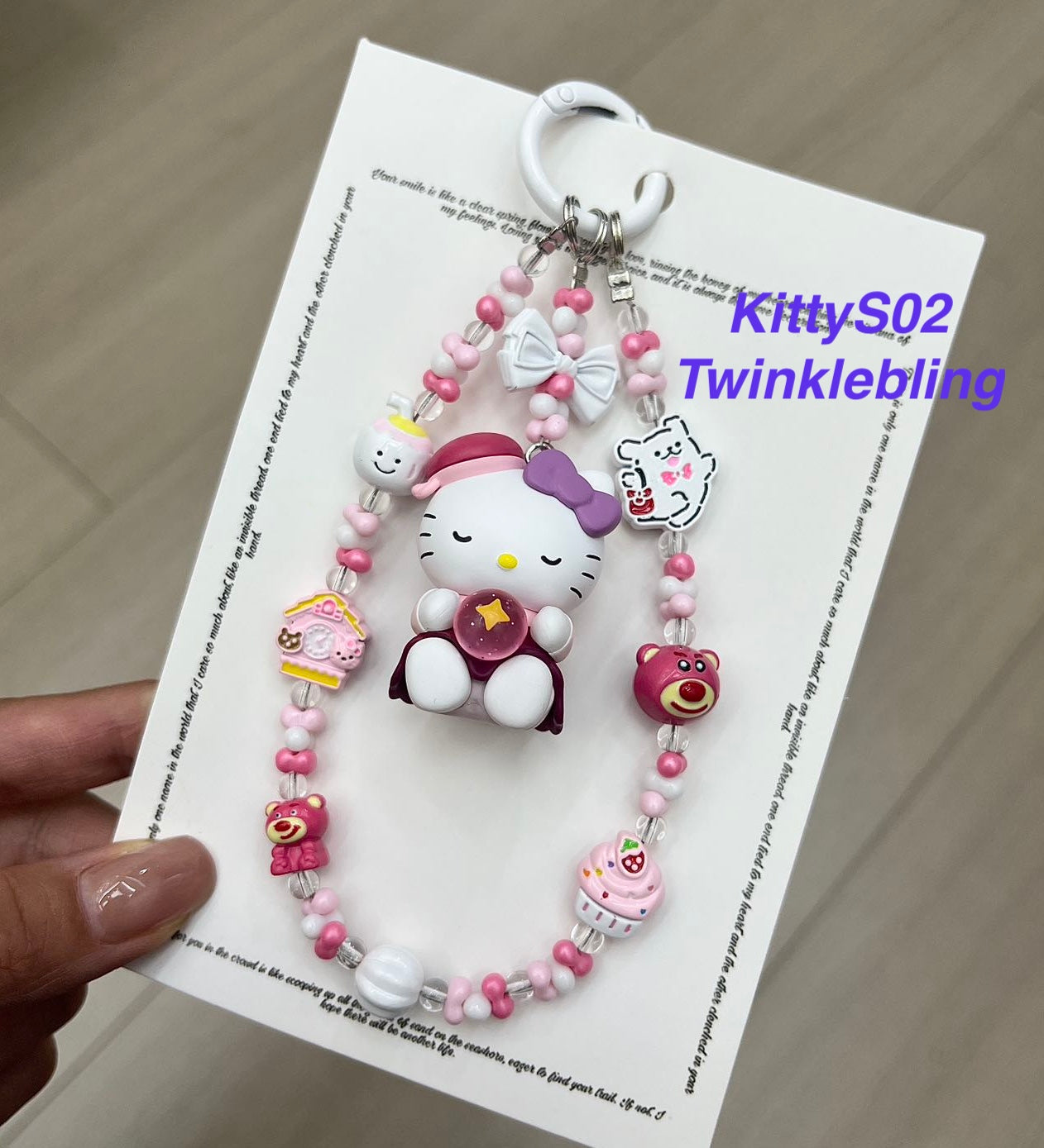 (Magic Kitty+Kuku) Handmade Charm- Hello Kitty Charm Sanrio Kuromi