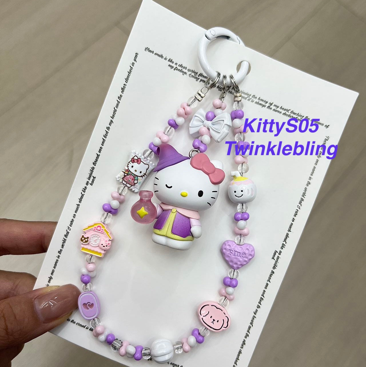 (Magic Kitty+Kuku) Handmade Charm- Hello Kitty Charm Sanrio Kuromi