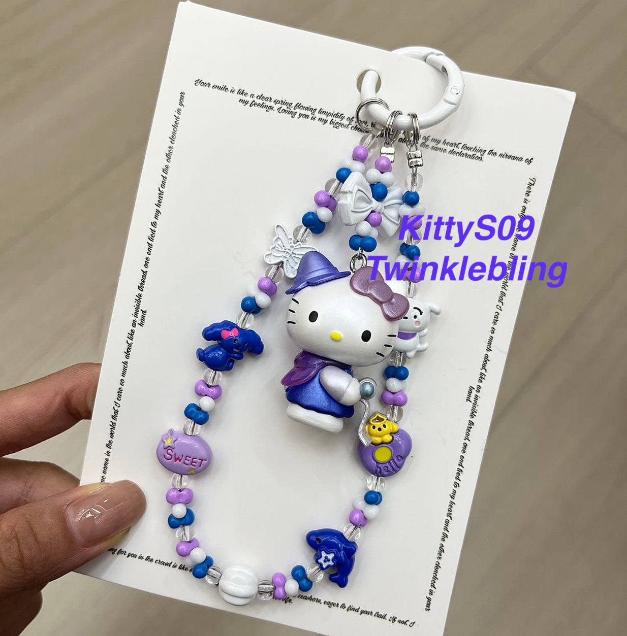 (Magic Kitty+Kuku) Handmade Charm- Hello Kitty Charm Sanrio Kuromi