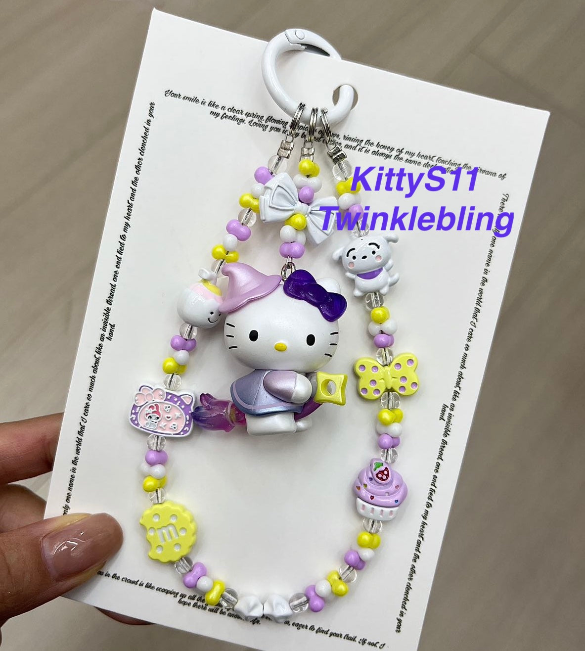 (Magic Kitty+Kuku) Handmade Charm- Hello Kitty Charm Sanrio Kuromi