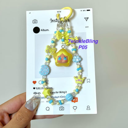 (Pop Charm 2)Handmade DIY Pop Phone Charm - Labubu Phone Charm Molly Skullpanda Sweetbean Phone Charm