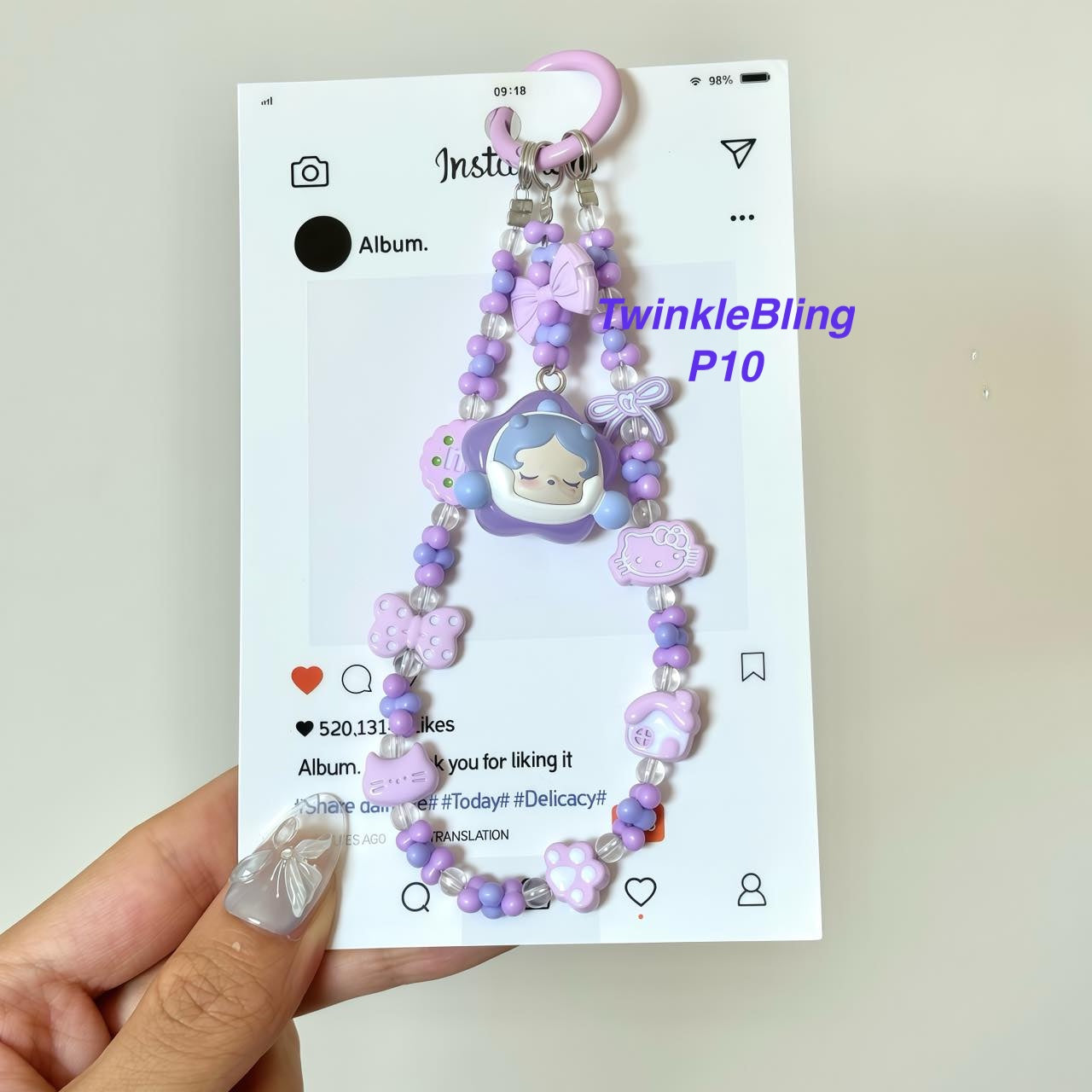 (Pop Charm 2)Handmade DIY Pop Phone Charm - Labubu Phone Charm Molly Skullpanda Sweetbean Phone Charm