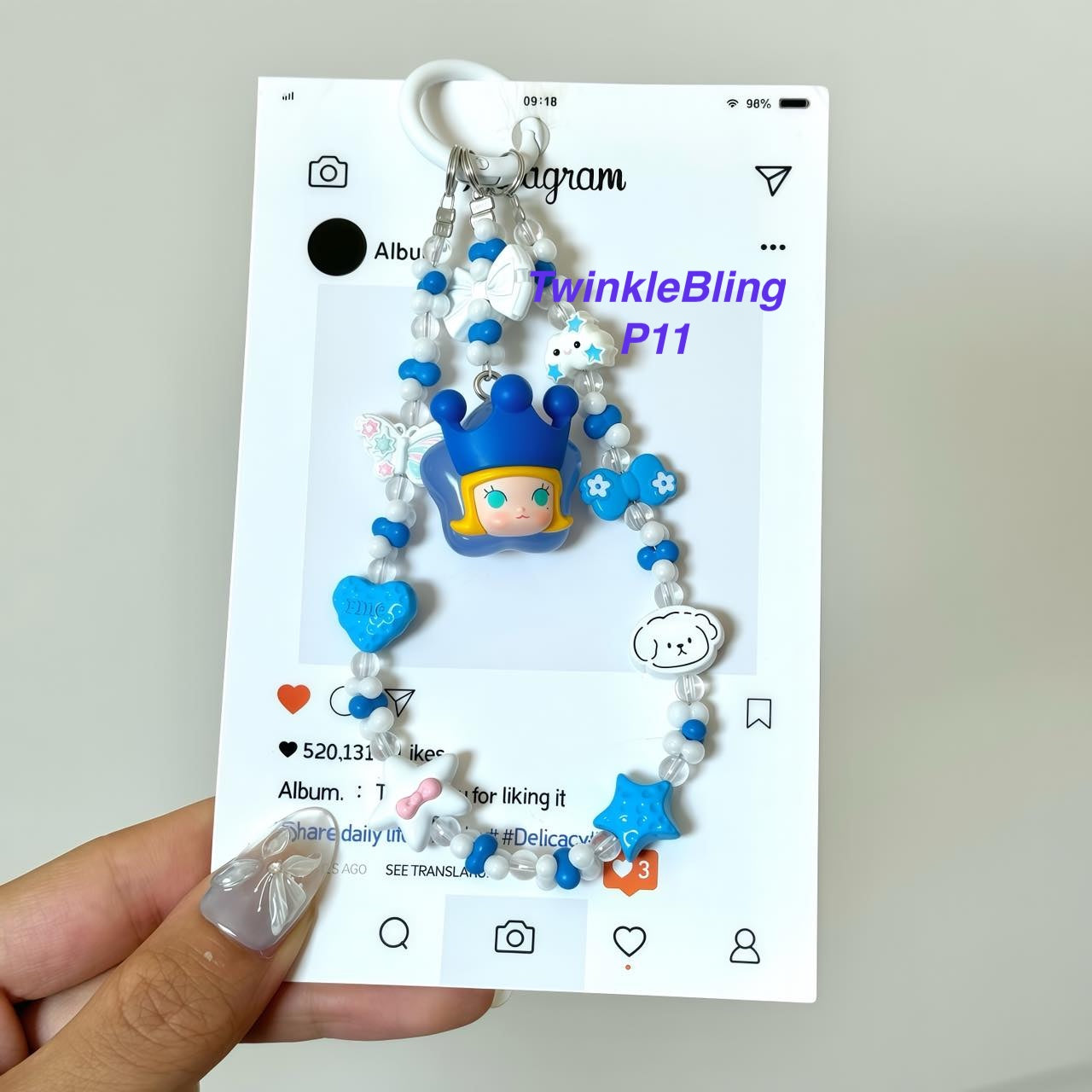 (Pop Charm 2)Handmade DIY Pop Phone Charm - Labubu Phone Charm Molly Skullpanda Sweetbean Phone Charm