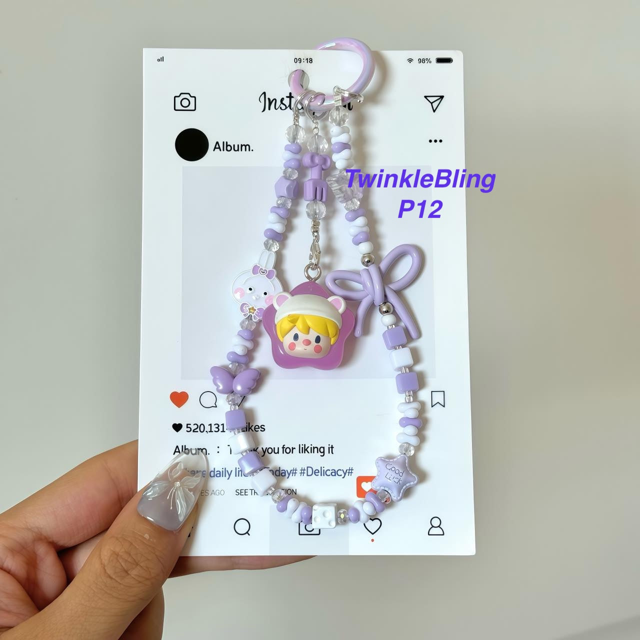 (Pop Charm 2)Handmade DIY Pop Phone Charm - Labubu Phone Charm Molly Skullpanda Sweetbean Phone Charm