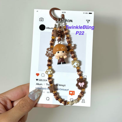 (Pop Charm 2)Handmade DIY Pop Phone Charm - Labubu Phone Charm Molly Skullpanda Sweetbean Phone Charm