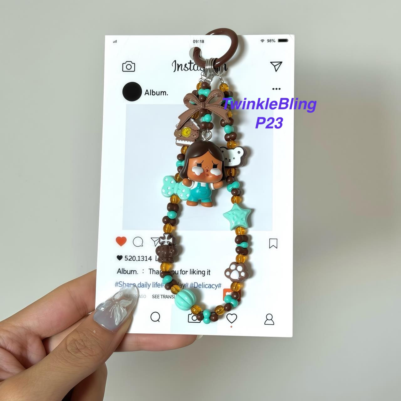 (Pop Charm 2)Handmade DIY Pop Phone Charm - Labubu Phone Charm Molly Skullpanda Sweetbean Phone Charm